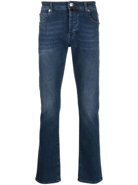 Billionaire embroidered-logo straight-leg cut jeans Blue BACCMDT3125BTE001N
