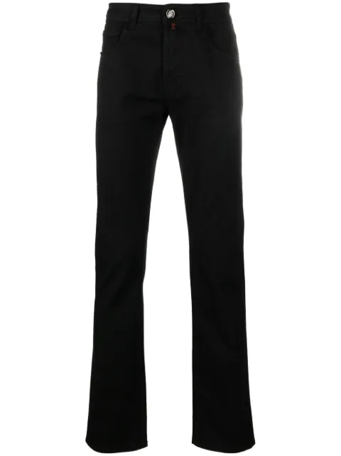 Billionaire logo-embroidered straight-leg jeans Black BACCMDT3131BTE001N