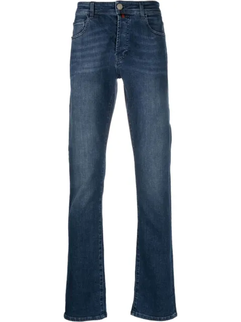 Billionaire logo-embroidered straight-leg jeans Blue BACCMDT3131BTE001N