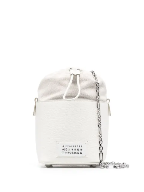 Maison Margiela small 5AC leather bucket bag White S61WG0035P4348
