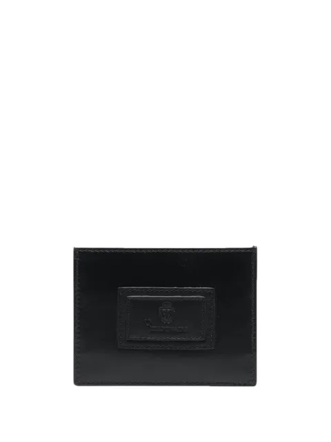 Billionaire logo leather cardholder Black BACAMVG0486BLE001N
