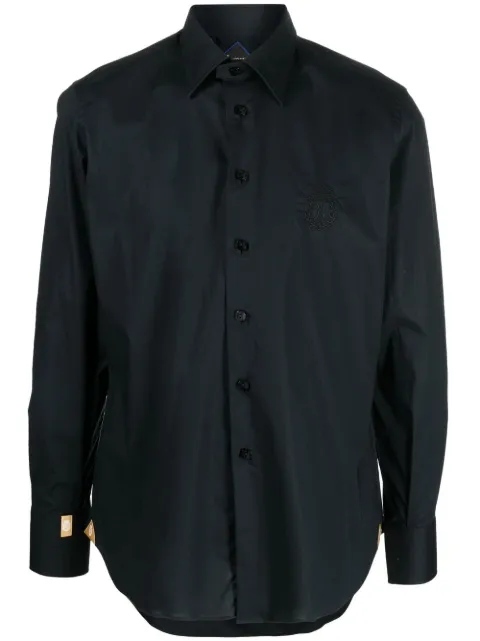 Billionaire Silver Cut cotton shirt Black BACCMRP1788BTE004N