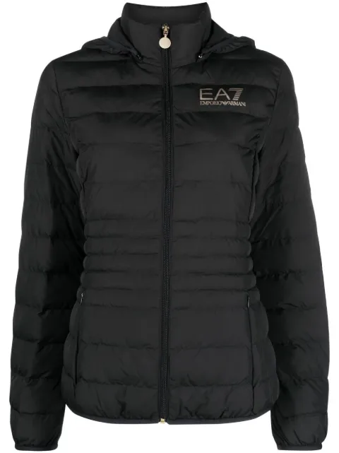 Ea7 Emporio Armani Core hooded puffer jacket Black 8NTB23TNF8Z