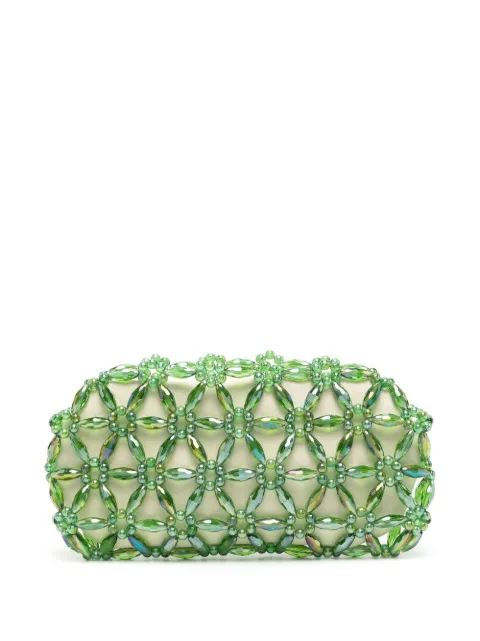 0711 bead-embellished design clutch bag Green 0711RES2352