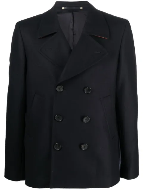 PS Paul Smith double-breasted fastening peacoat Blue M2R597TJ21059