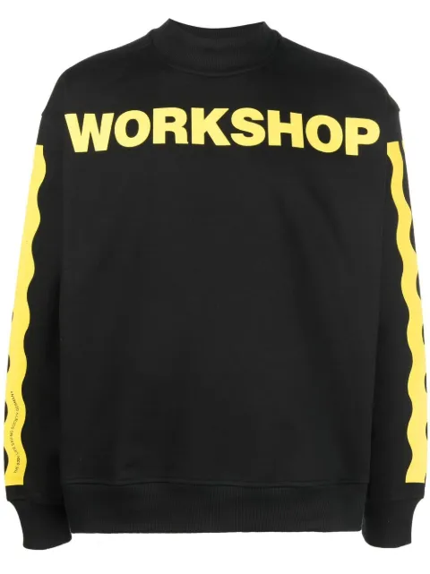 032c graphic-print long-sleeve sweatshirt Black FW22C2020