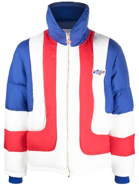 Casablanca colour-block puffer jacket White MF22JK138