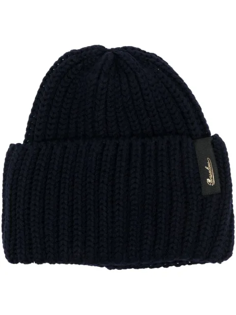 Borsalino Bell ribbed knitted beanie Blue 130368WV