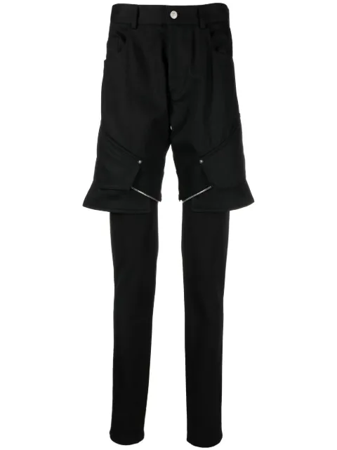 1017 ALYX 9SM shorts layered trousers Black AAMPA0325FA01