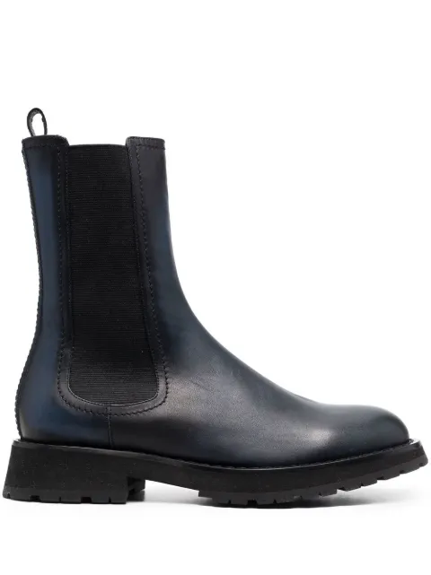 Alexander McQueen leather Chelsea boots Blue 711120WHU35