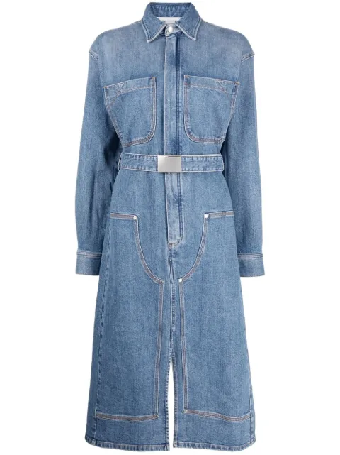 Stella McCartney belted denim shirt dress Blue 6D00873SPH04