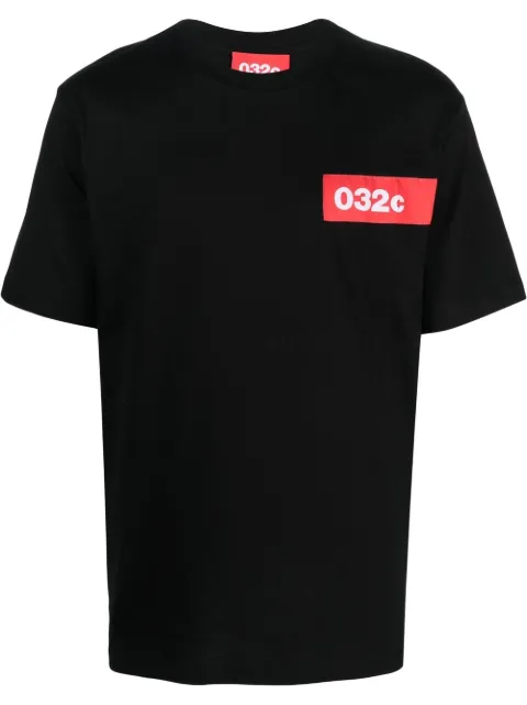 032c logo-patch short-sleeve T-shirt Black FW22C1010