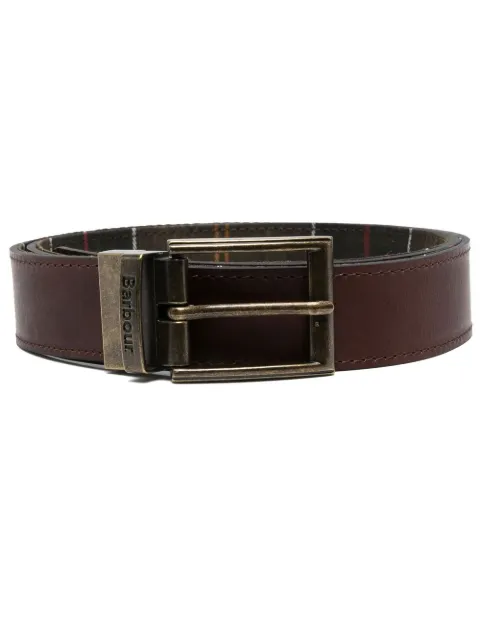 Barbour buckle leather belt Brown MAC0364TN11