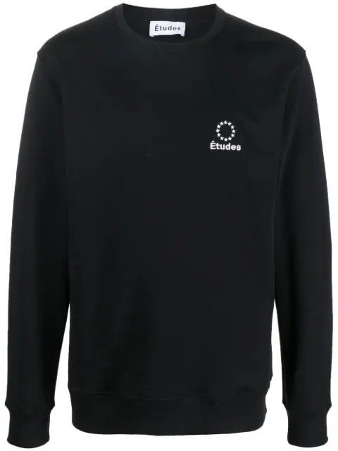 Études Studio embroidered-logo organic cotton sweatshirt Black C00ME201OC16