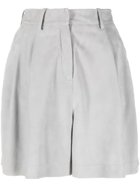 Fabiana Filippi suede high-waisted shorts Grey PLD222B7950000I685