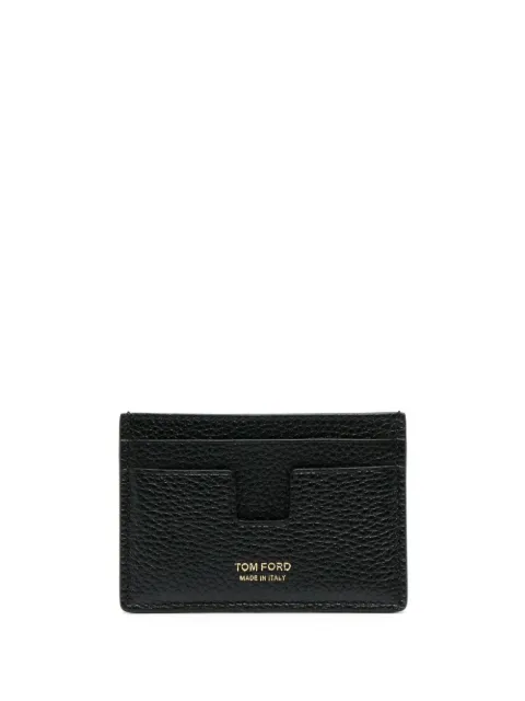 TOM FORD logo-print leather card holder Black Y0232LCL158G