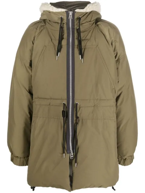 sacai hooded padded coat Green 2202898M