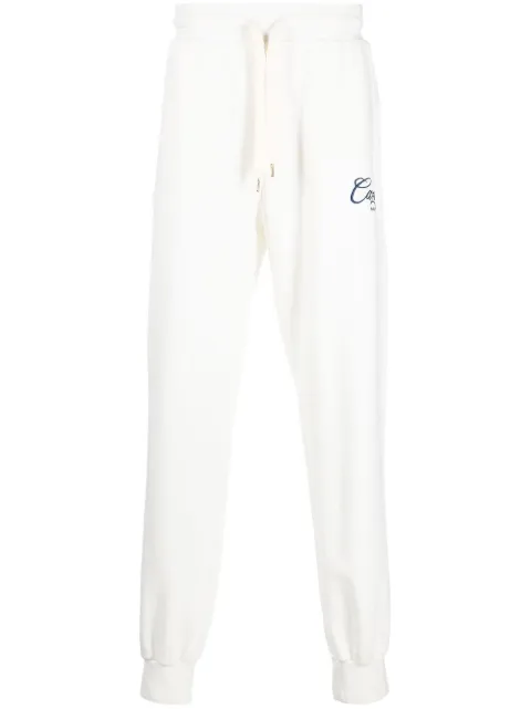 Casablanca logo-print track pants White MF22JTR007