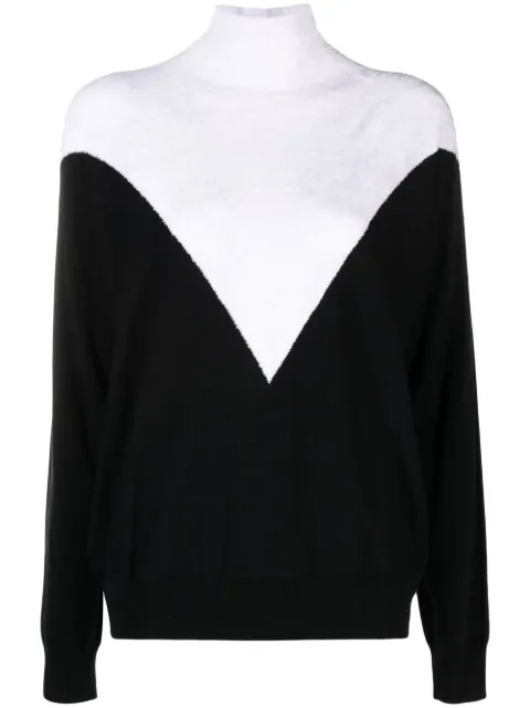 Emporio Armani two-tone knitted jumper Black 6L2MW82M18Z