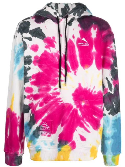 Mauna Kea tie-dye print hoodie Pink MKS624