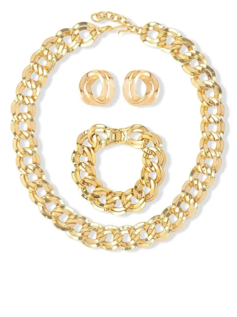 Monet Pre-Owned 1980s necklace, bracelet and earrings set Gold PA000952