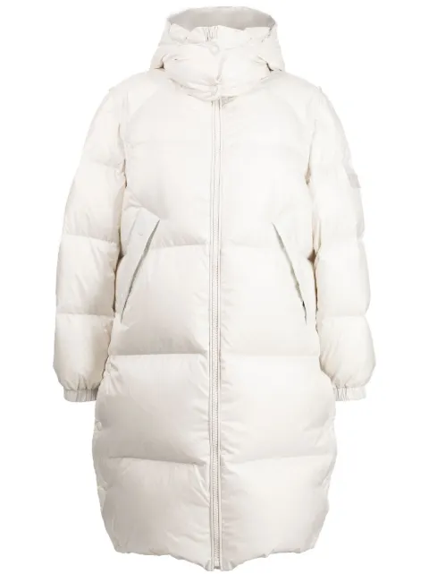 Yves Salomon padded-design zipped coat White 23WFM06000M07W