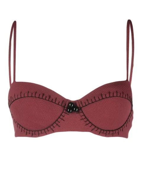Marysia balconette style bikini top Red ST152