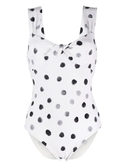 Marysia polka-dot-print one-piece swimsuit White S0100
