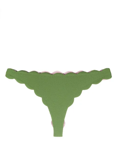 Marysia Antibes scallop-edge bikini bottoms Green SB156