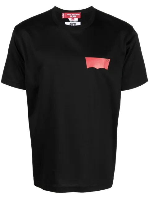 Junya Watanabe MAN logo-print cotton T-shirt Black WJT904W22