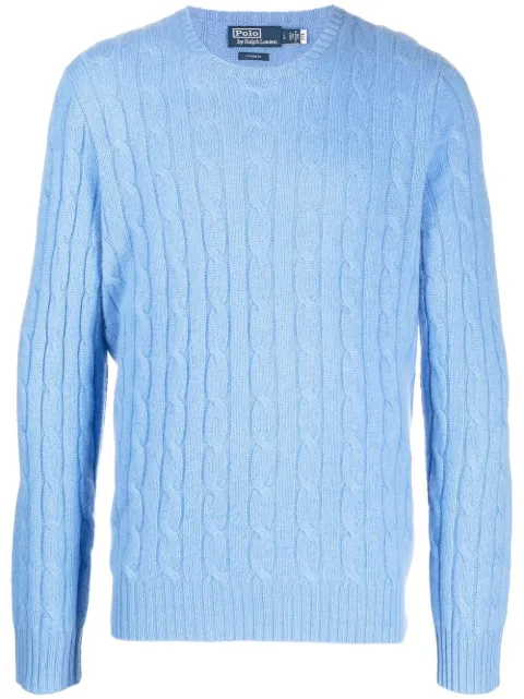 Polo Ralph Lauren cable-knit cashmere jumper Blue 710876728005
