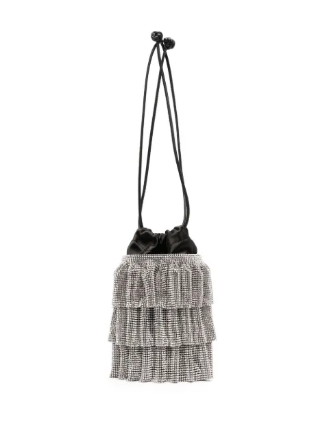 Alexander Wang crystal-mesh bucket bag Black 20123P01M971