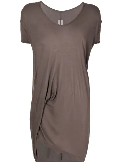 Rick Owens draped short-sleeved T-shirt Brown RP02B6206JS