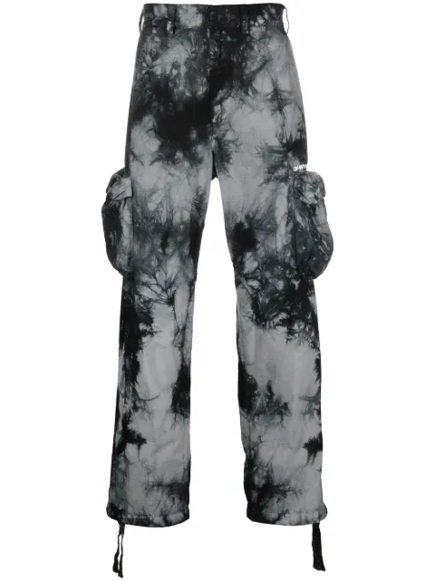 Off-White graphic-print cargo trousers Grey OMCF032F22FAB0010701