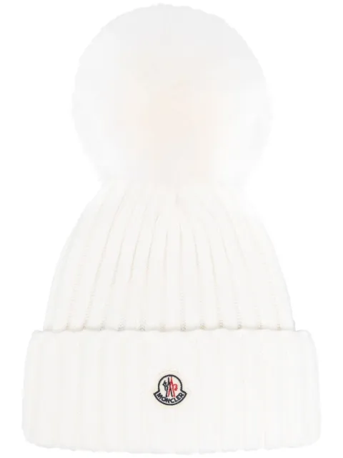 Moncler pom-pom detail beanie White H20933B00028A9327