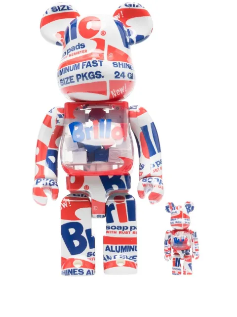 MEDICOM TOY x Andy Warhol Brillo BE@RBRICK figure set Blue 4530956604855