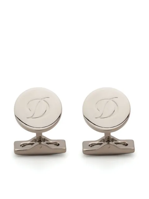 S.T. Dupont logo-engraved cufflinks Silver D005837