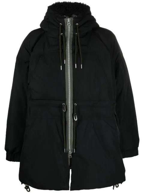 sacai padded zip-up parka Black 2202898M