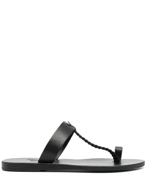 Ancient Greek Sandals Melpomeni greek sandals Black MELPOMENIVACHETTABLACK