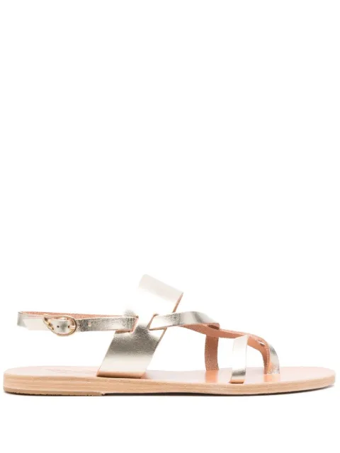 Ancient Greek Sandals Alethea metallic-effect sandals Gold ALETHEAVACHETTAPLATINUM
