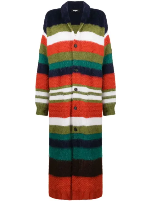 DSQUARED2 striped knitted maxi dress Orange S72HA1095S18077