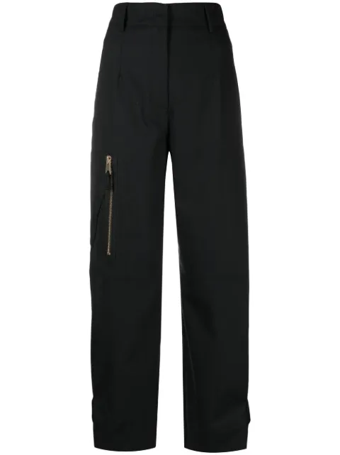 Blanca Vita tapered-leg cargo trousers Black PYRUS6614