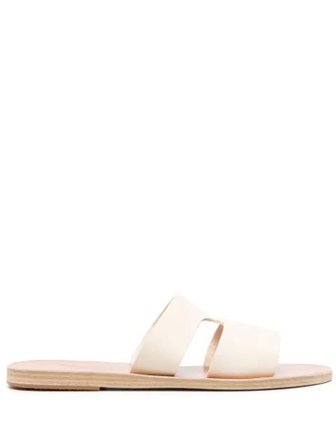 Ancient Greek Sandals Apteros leather sandals Neutrals APTEROSVACHETTAOFFWHITE