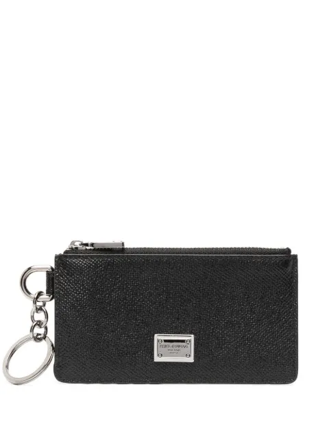 Dolce & Gabbana logo-tag leather card holder Black BP2524AG219