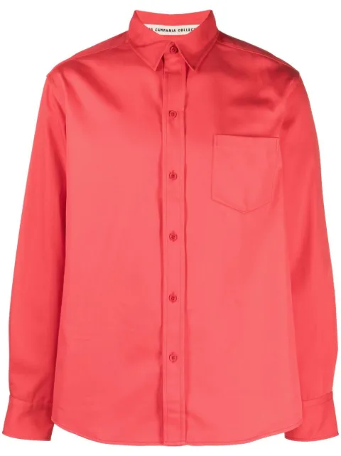 Meta Campania Collective Pablo cotton-twill shirt Red SPS001COCO004FF3
