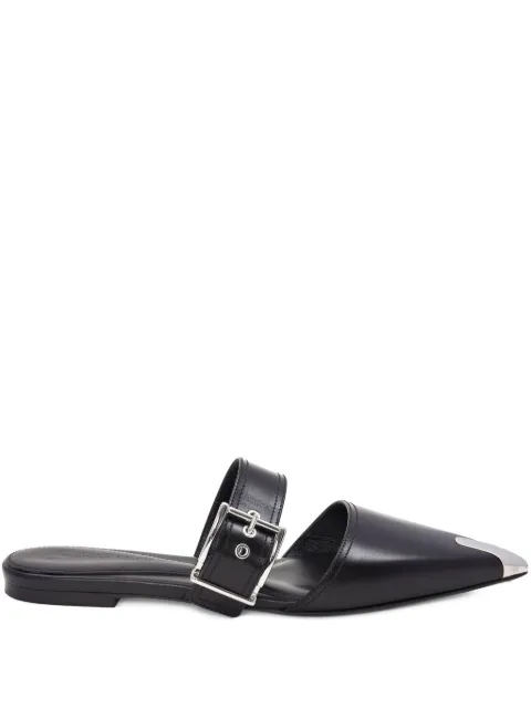 Alexander McQueen buckled leather mules Black 733188WHSWD