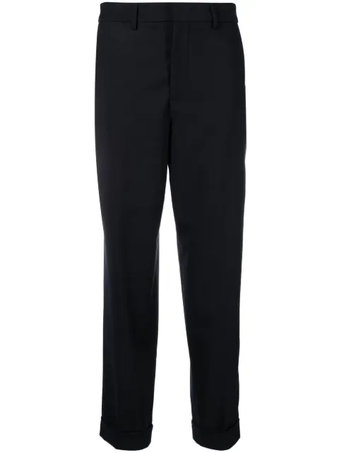 Closed straight-leg virgin-wool trousers Blue C9101935Q22