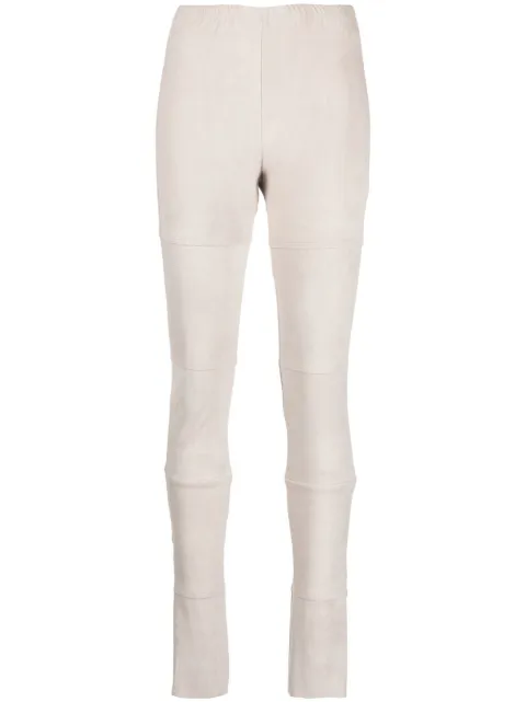 Kristensen Du Nord panelled suede leggings Neutrals 22310