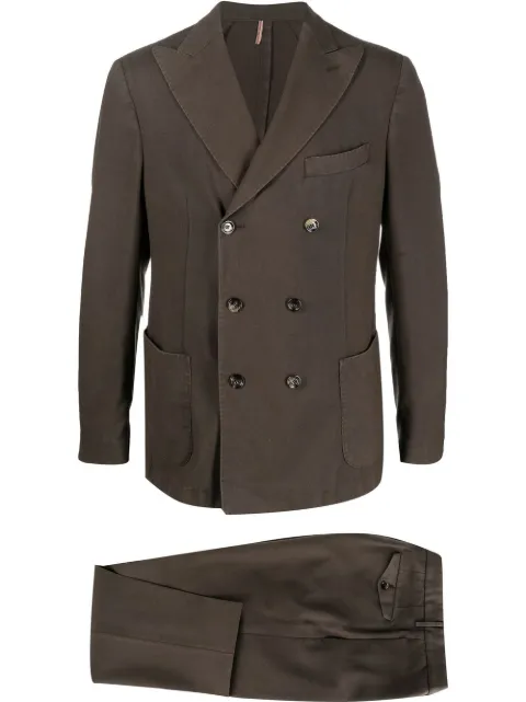 Dell'oglio double-breasted suit Brown VL7236MFFL2687