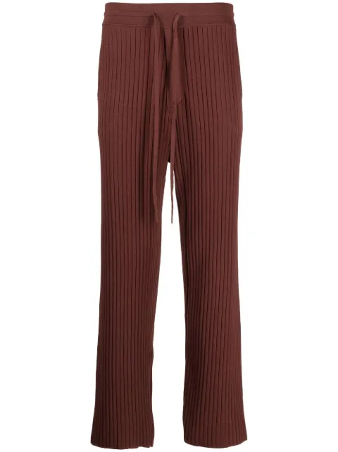 Nanushka ribbed straight-leg trousers Brown NM22PFPA00176